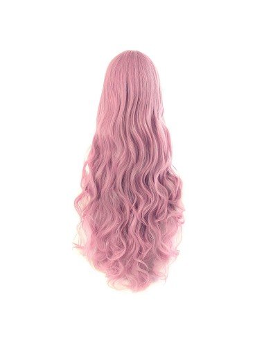 Peluca Cosplay Ondulada 80cm Kanekalon palo de Rosa