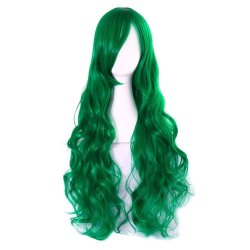 Peluca Cosplay Ondulada 80cm Kanekalon Verde