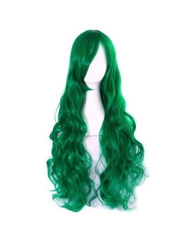 Peluca Cosplay Ondulada 80cm Kanekalon Verde