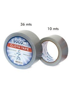 Cinta adhesiva de tela laminada pvc Cloth Tape 48mm x 10 mts para Ductos Soco 2