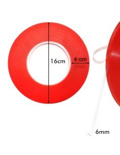 Cinta doble faz de poliéster 6mm x 50 mts Soco 2