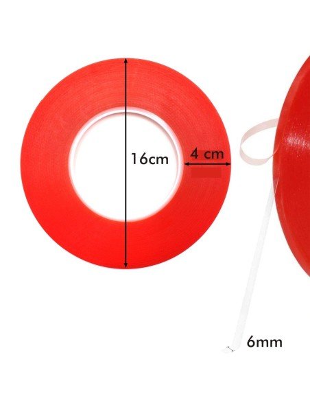 Cinta doble faz de poliéster 6mm x 50 mts Soco