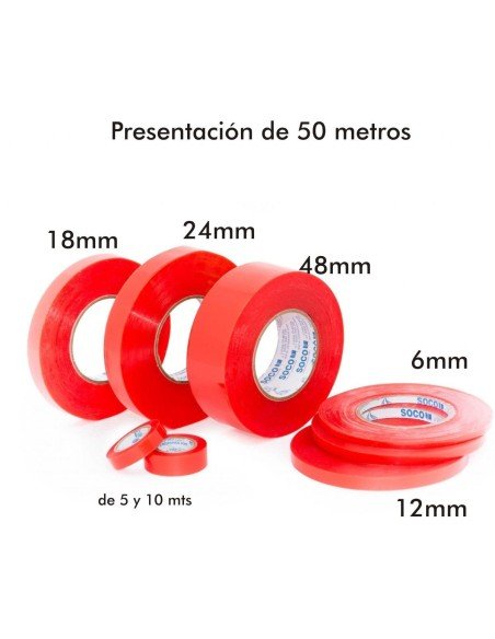 Cinta doble faz de poliéster 9mm x 50 mts Soco