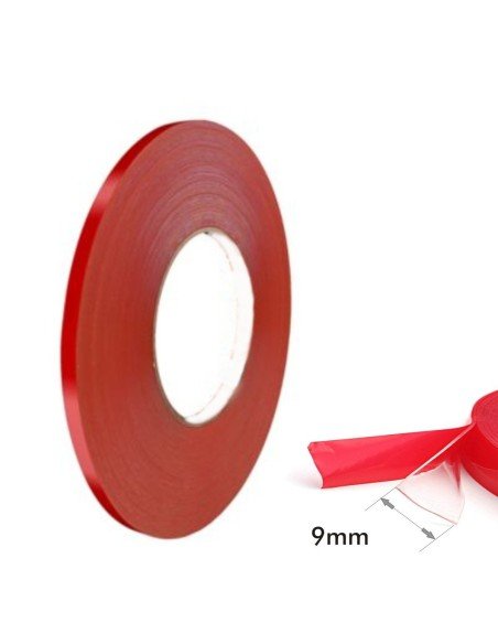 Cinta doble faz de poliéster 9mm x 50 mts Soco