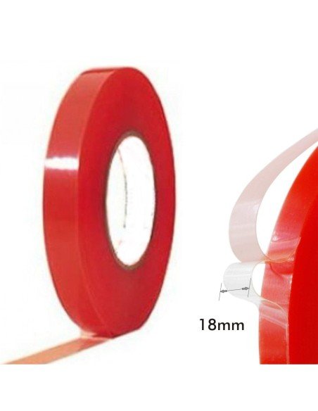Cinta doble faz de poliéster 18mm x 50 mts Soco