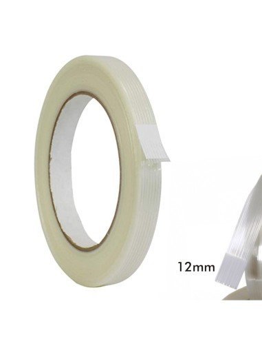 Cinta adhesiva con filamento de vidrio 12mm x 50m Soco