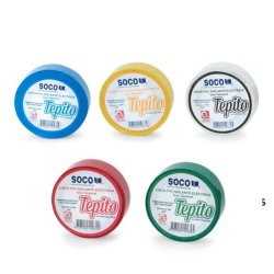 Kit x12 Cinta Aislante PVC de Cloruro de Vinilo 19mm x 10mts