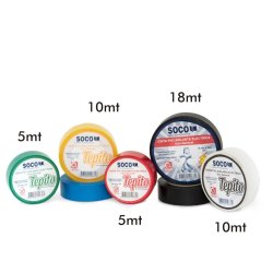 Kit x12 Cinta Aislante PVC de Cloruro de Vinilo 19mm x 10mts