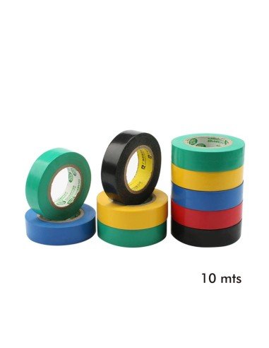 Kit x12 Cinta Aislante PVC de Cloruro de Vinilo 19mm x 10mts