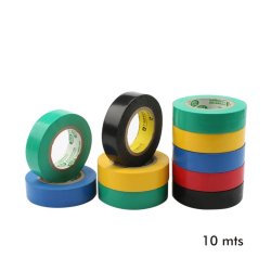 Kit x12 Cinta Aislante PVC de Cloruro de Vinilo 19mm x 10mts