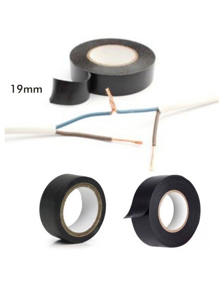 Kit x12 Cinta Aislante PVC de Cloruro de Vinilo 19mm x 10mts
