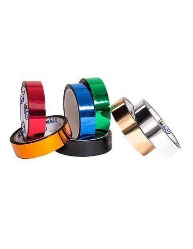 Kit x6 Cinta adhesiva metalizada decorativa 12mm x 5mts