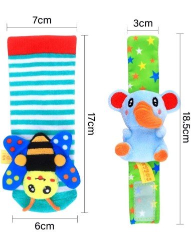 Sonajero Pulsera  Manillas Estimulación Temprana Bebés
