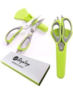 ⭐ Tijeras Cuchillo Cocina Acero Inoxidable Corta Huesos Verduras 2