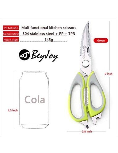 Tijeras Cuchillo Cocina Acero Inoxidable Corta Huesos Verduras