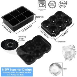 Molde De Silicona Hielo Cubeteras Whisky Ice Hielera X2 !