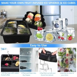 Molde De Silicona Hielo Cubeteras Whisky Ice Hielera X2 !