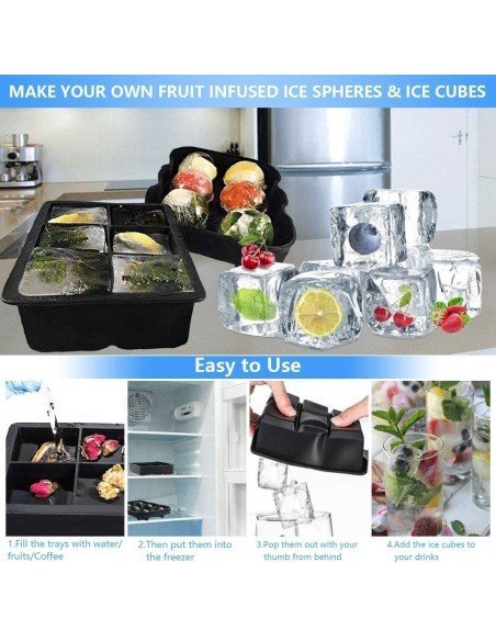 Molde De Silicona Hielo Cubeteras Whisky Ice Hielera X2 ! Molde De Silicona Hielo Cubeteras Whisky Ice Hielera X2 !