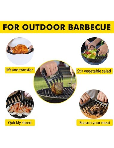 Set x2 Pinzas Triturador Garra De Oso Para Carne Pollo BBQ !!