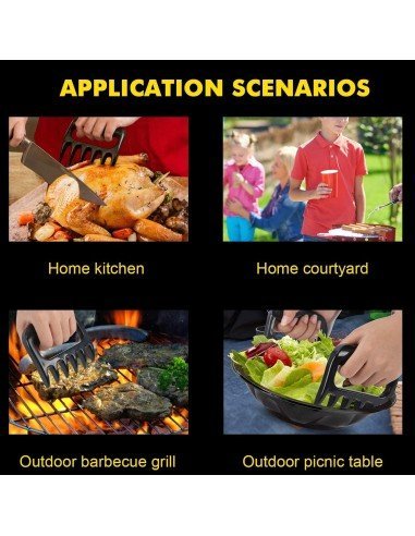 Set x2 Pinzas Triturador Garra De Oso Para Carne Pollo BBQ !!