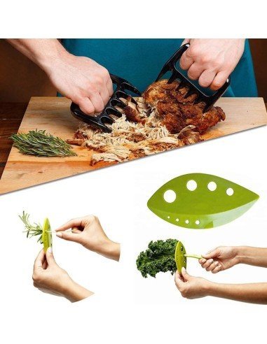 Set x2 Pinzas Triturador Garra De Oso Para Carne Pollo BBQ !!