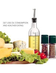 Dispensador de Aceite o vinagre Aceitera en vidrio con Dosificador 500ml 2