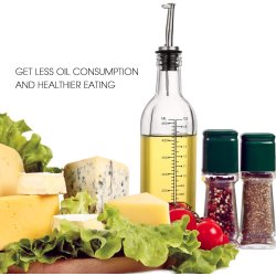 Dispensador de Aceite o vinagre Aceitera en vidrio con Dosificador 500ml