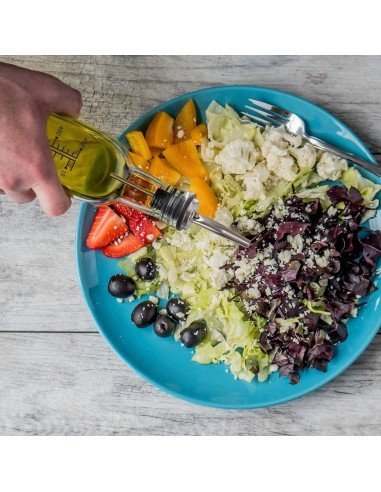 Dispensador de Aceite o vinagre Aceitera en vidrio con Dosificador 500ml