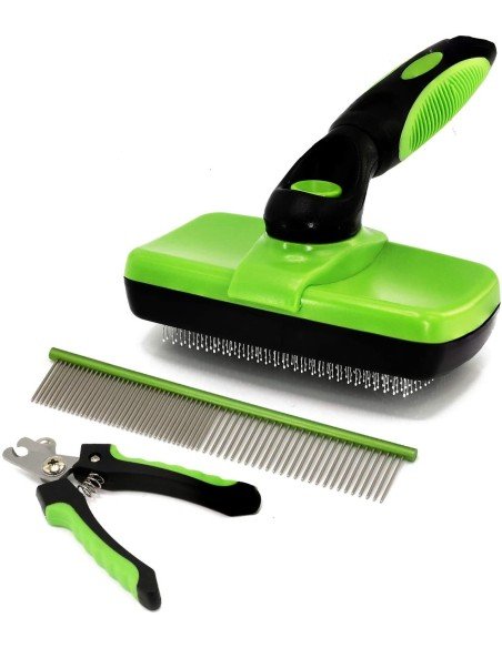 Cepillo Automático + Corta Uñas + Peine Kit Limpieza Mascota Cepillo Automático + Corta Uñas + Peine Kit Limpieza Mascota