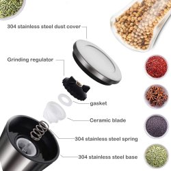 Set x 2 Molino De Sal Y Pimienta Acero Inoxidable Pimentero