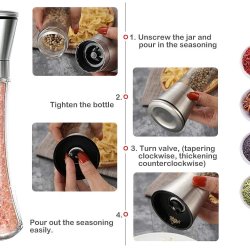 Set x 2 Molino De Sal Y Pimienta Acero Inoxidable Pimentero