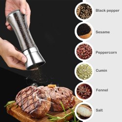 Set x 2 Molino De Sal Y Pimienta Acero Inoxidable Pimentero