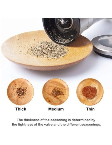 Set x 2 Molino De Sal Y Pimienta Acero Inoxidable Pimentero