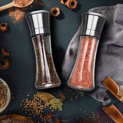 Set x 2 Molino De Sal Y Pimienta Acero Inoxidable Pimentero