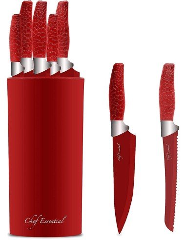 Set de 7pz Cuchillos Antiadherentes Recubiertos en Cerámica