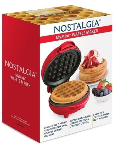 Nostalgia Mini Waffles Sanduchera eléctrica MWF5A