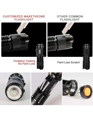 Linterna Luz LED Ajustable 7 W Táctica Con Zoom 350 Lúmenes