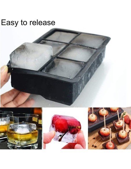 Molde para Cubos Gigantes de Hielo 6 cubos de 5cm King Cube Ice