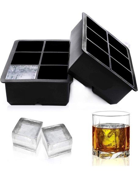Molde para Cubos Gigantes de Hielo 6 cubos de 5cm King Cube Ice
