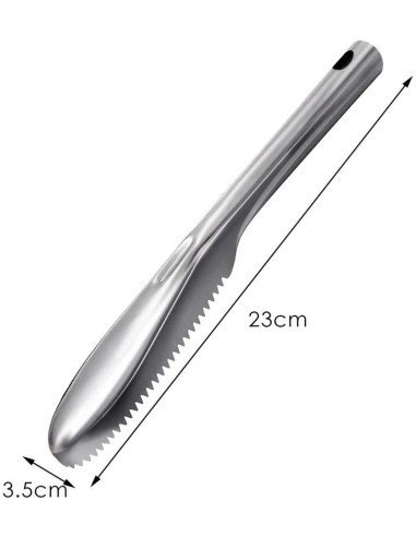 Descamador De Pescado Pelador Escamas Acero Inox