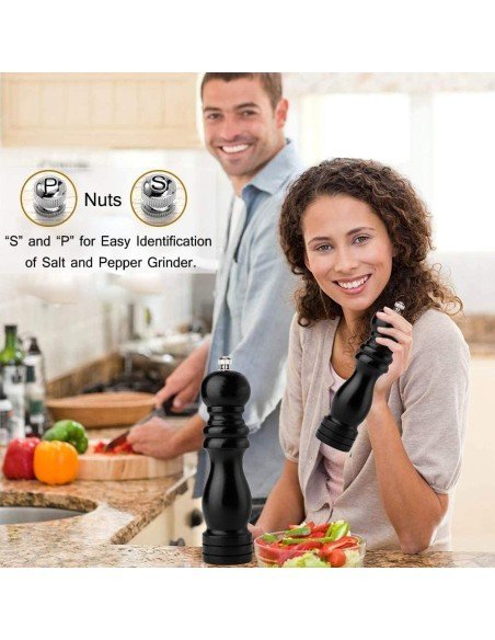 Pimentero de Madera Molino Pimienta 22cm ER Pimentero de Madera Molino Pimienta 22cm ER