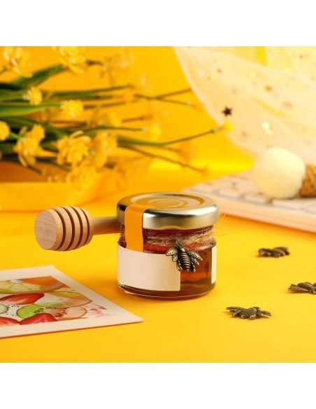 Kit x10 Mieleros Palitos Madera cortar miel + placa + papel + yute Kit x10 Mieleros Palitos Madera cortar miel + placa + papel + yute
