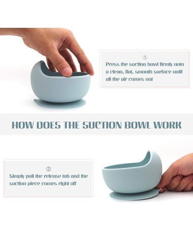 Plato Succión Bowl  tazón + cuchara Anti-derrame Comida Bebé Niño