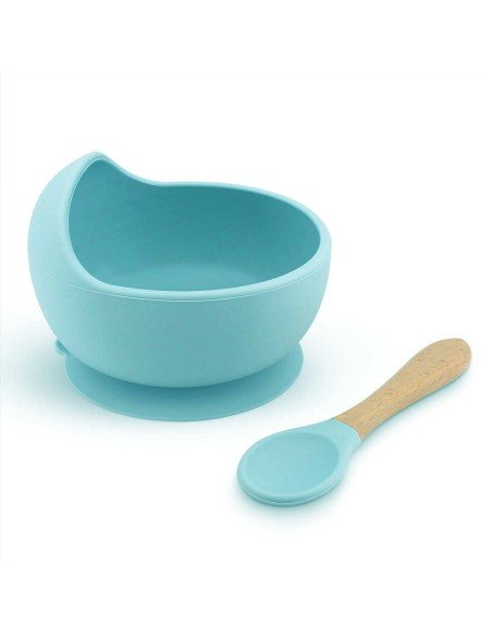 Plato Succión Bowl  tazón + cuchara Anti-derrame Comida Bebé Niño