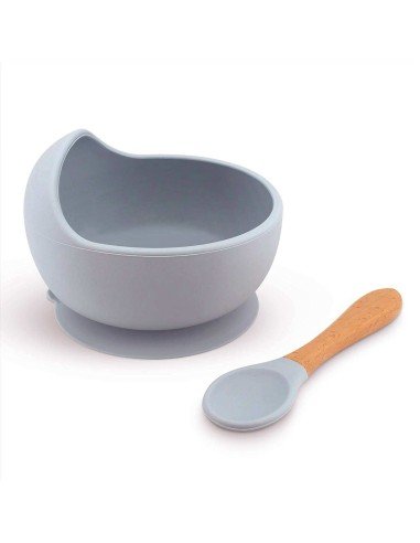 Plato Succión Bowl  tazón + cuchara Anti-derrame Comida Bebé Niño