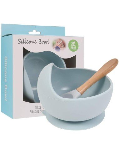 Plato Succión Bowl  tazón + cuchara Anti-derrame Comida Bebé Niño