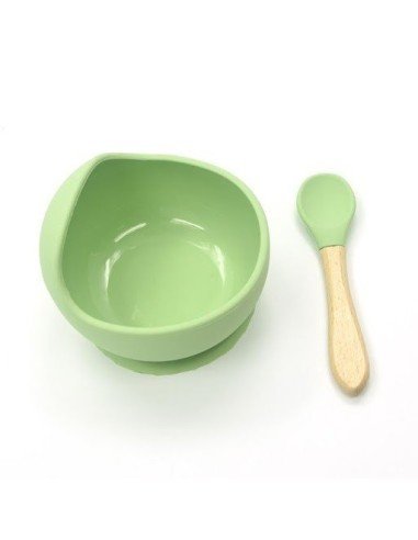 Plato Succión Bowl  tazón + cuchara Anti-derrame Comida Bebé Niño