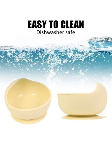 Plato Succión Bowl  tazón + cuchara Anti-derrame Comida Bebé Niño