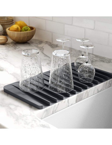 Tapete escurridor vajilla vasos silicona 38x20