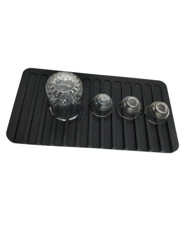 Tapete escurridor vajilla vasos silicona 38x20